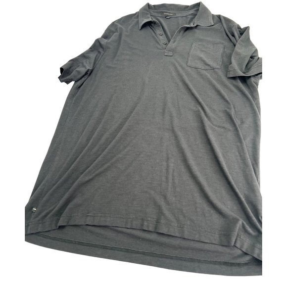 Travis Mathew Men Golf Polo Shirt Polyester Modal Spandex Heather Black XL - Picture 1 of 7